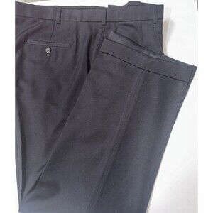 Perry Ellis Dress Pants Mens Size 42x32 Black Modern Fit Stretch Resolution Cuff